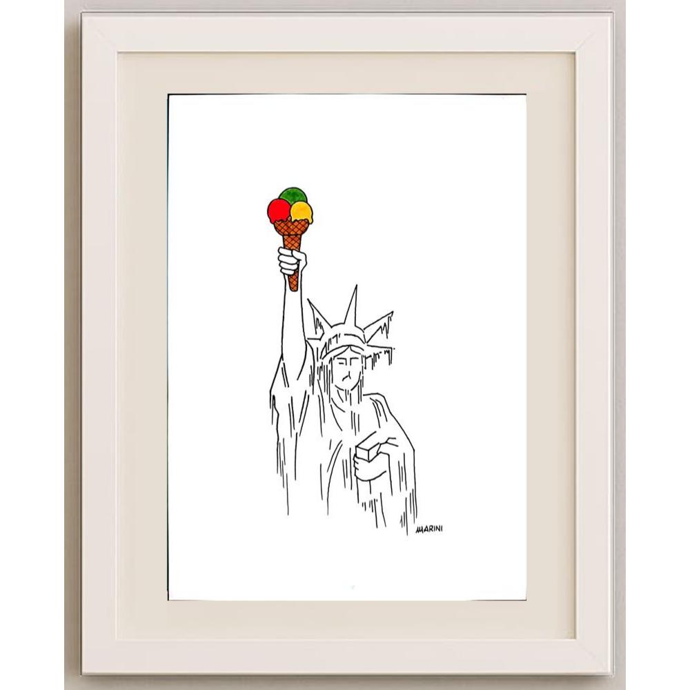 Valerio Marini 29x21cm Orijinal Karikatür BOD03026