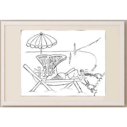 Tode Blazevski 29x21cm Orijinal Karikatür BOD03027