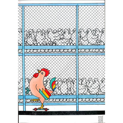 Mihai Danleiescu 29x21cm Orijinal Karikatür BOD03030