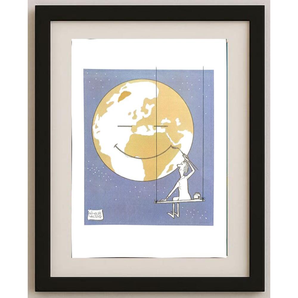 Niyazi Yoltaş 29x21cm Orijinal Karikatür BOD03032