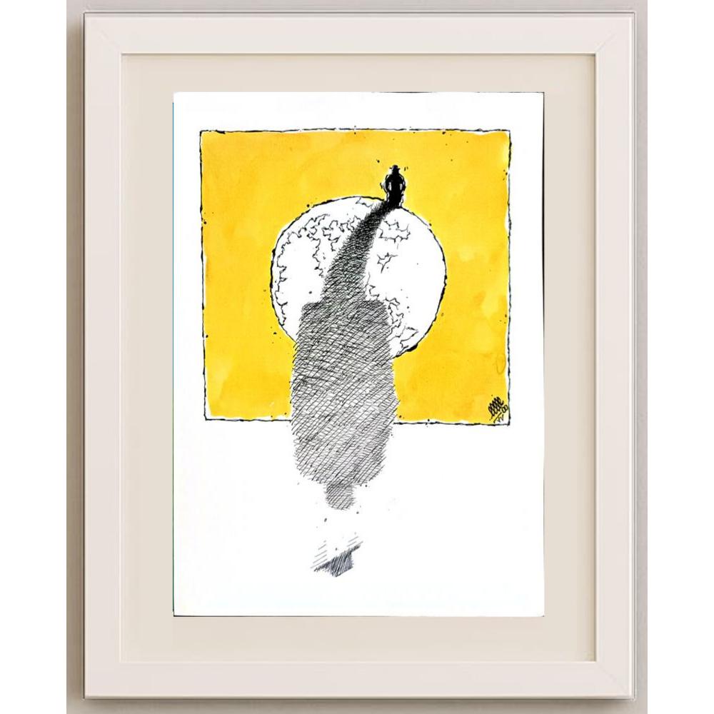 Davood Yarahmadi 29x21cm Orijinal Karikatür BOD03038