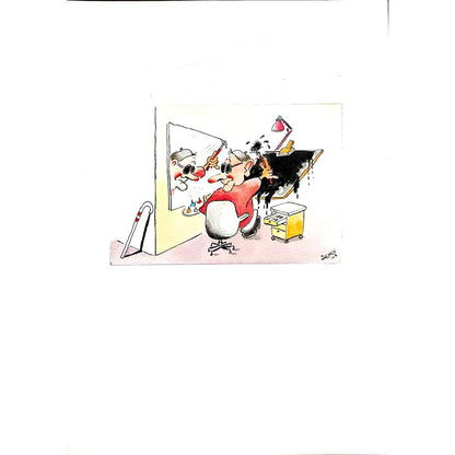 Willem Henkes 29x21cm Orijinal Karikatür BOD03044