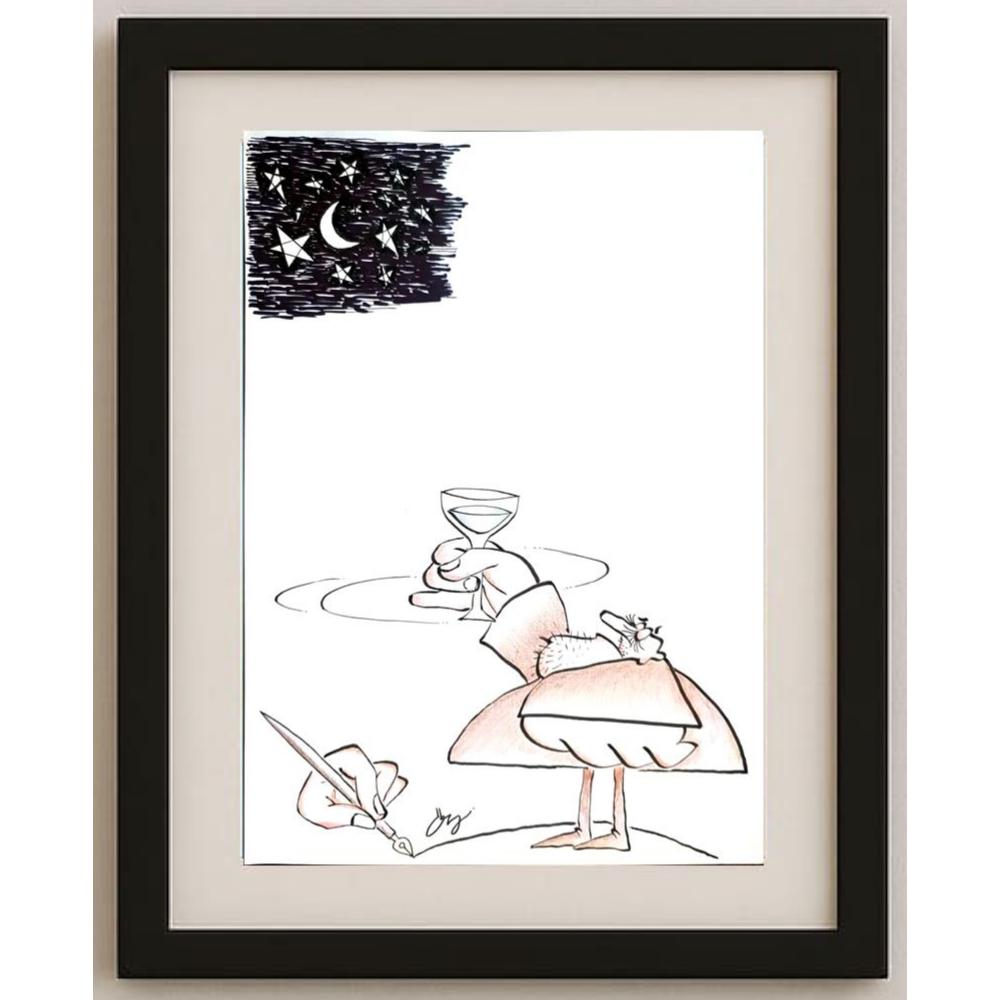 Özgen Özmen 29x21cm Orijinal Karikatür BOD03051