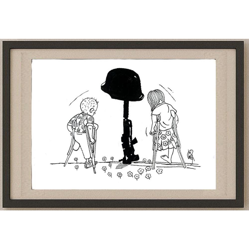 Raşit Yakalı 35x25cm Orijinal Karikatür BOD03055