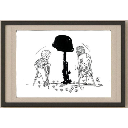 Raşit Yakalı 35x25cm Orijinal Karikatür BOD03055