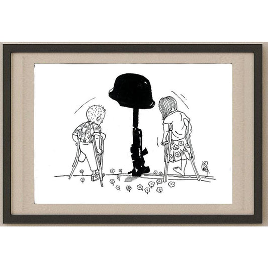 Raşit Yakalı 35x25cm Orijinal Karikatür BOD03055