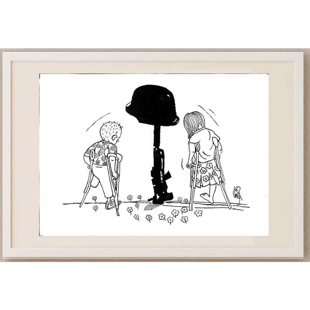 Raşit Yakalı 35x25cm Orijinal Karikatür BOD03055