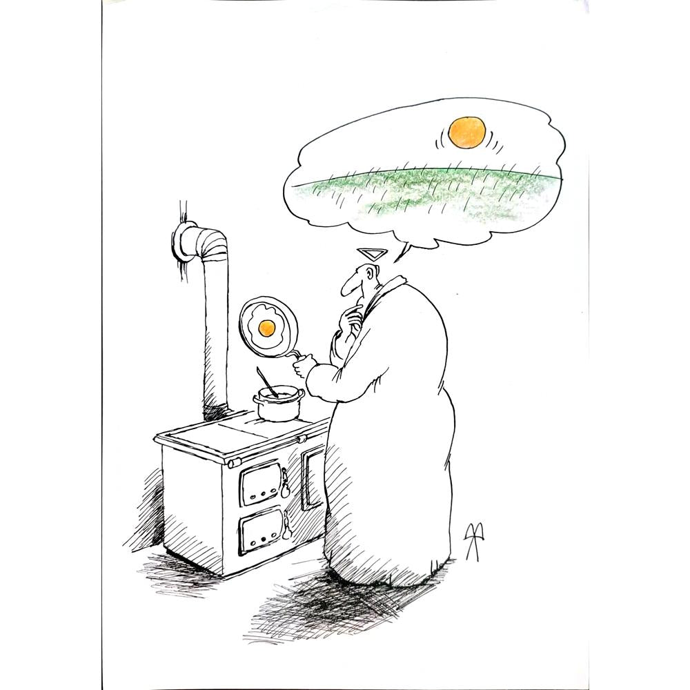 Bretislav Kovarik 29x21cm Orijinal Karikatür BOD03066