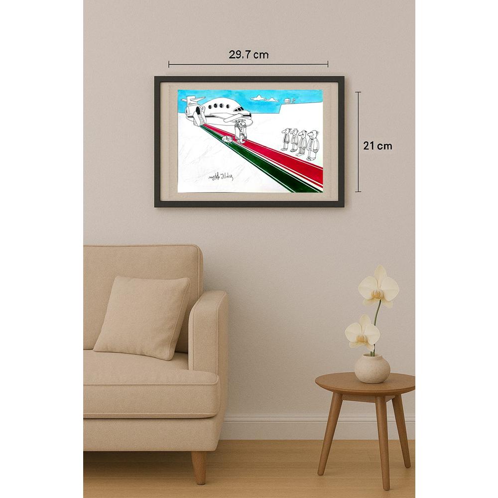 Mustafa Yıldız 29x21cm Orijinal Karikatür BOD03070
