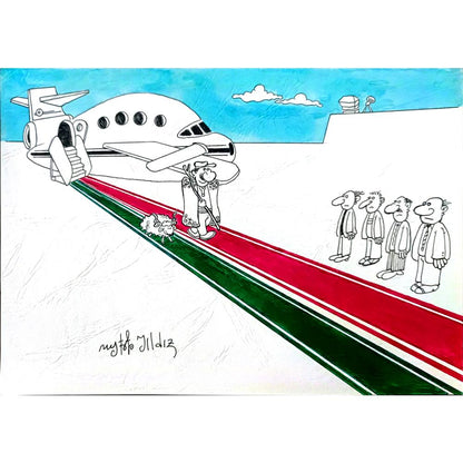Mustafa Yıldız 29x21cm Orijinal Karikatür BOD03070