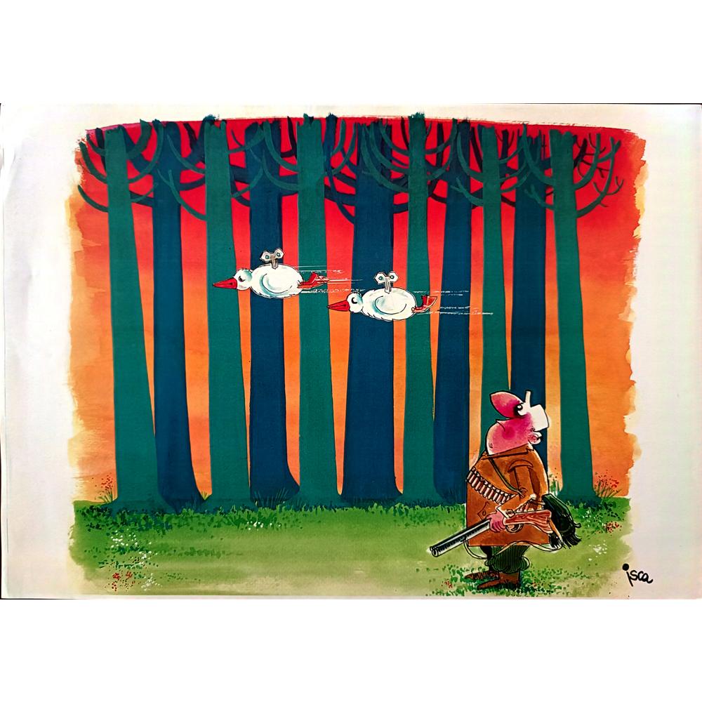 Emilio Isca 29x21cm Orijinal Karikatür BOD03072
