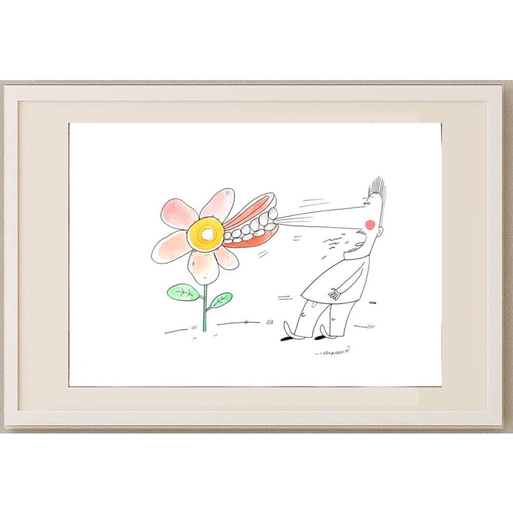 Maciej Trzepakka 29x21cm Orijinal Karikatür BOD03073