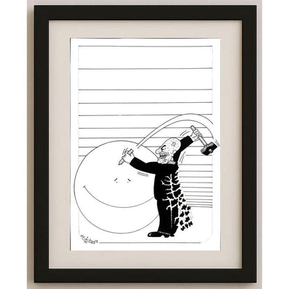 Waleed Naif Mohammed 29x21cm Orijinal Karikatür BOD03074