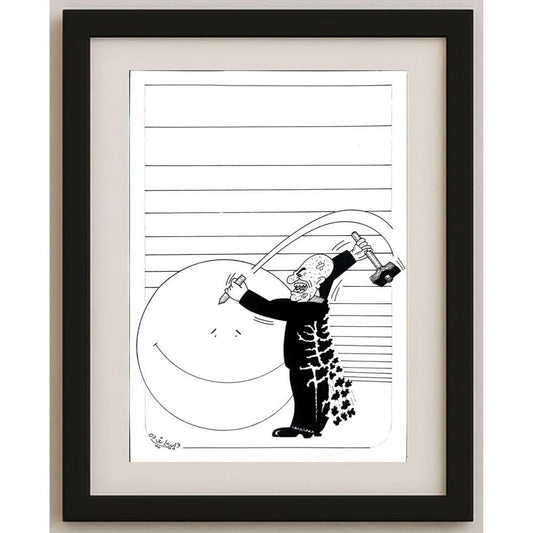 Waleed Naif Mohammed 29x21cm Orijinal Karikatür BOD03074