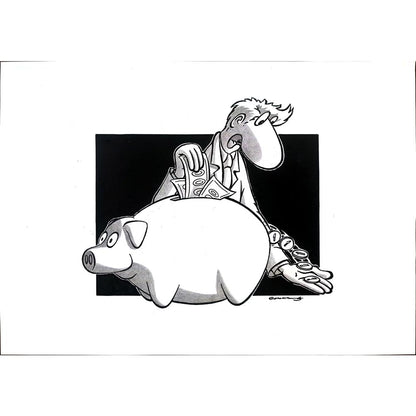 Goran Milenkovic 29x21cm Orijinal Karikatür BOD03080
