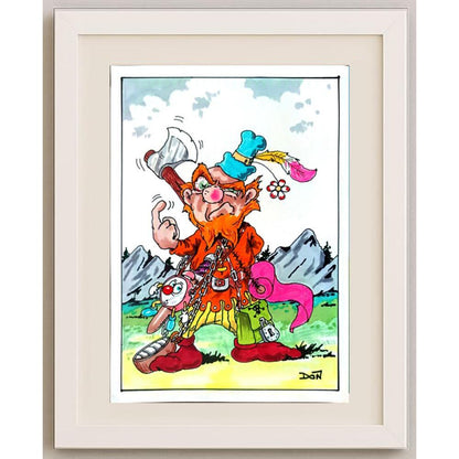 Don Campbell 29x21cm Orijinal Karikatür BOD03081