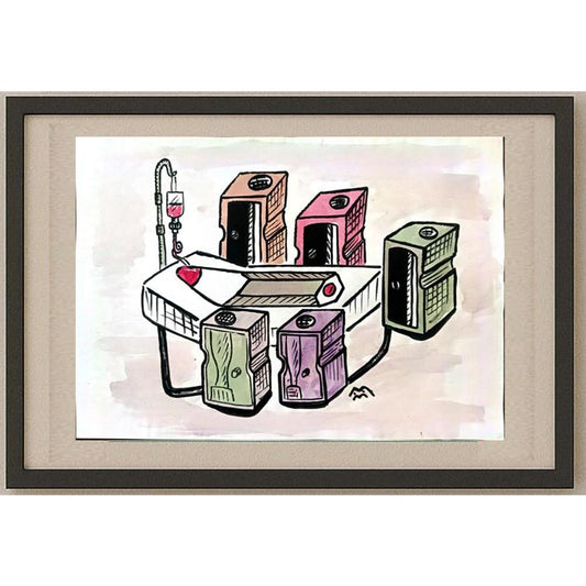 Mileta Miloradovic 29x21cm Orijinal Karikatür BOD03087
