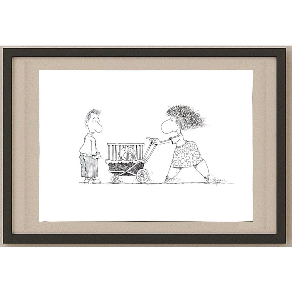 Zeyraz Lombardi 29x21cm Orijinal Karikatür BOD03088