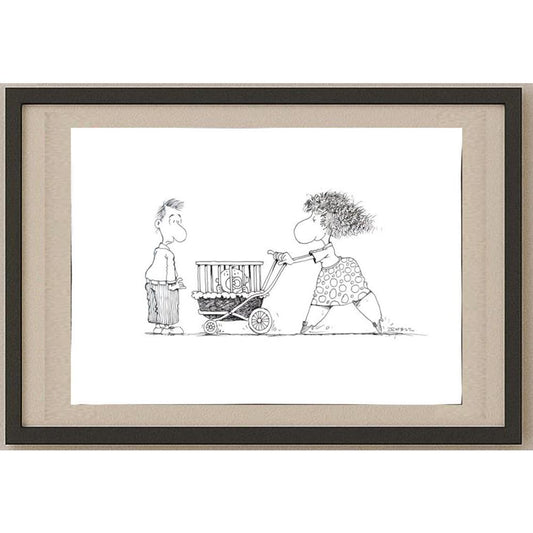 Zeyraz Lombardi 29x21cm Orijinal Karikatür BOD03088