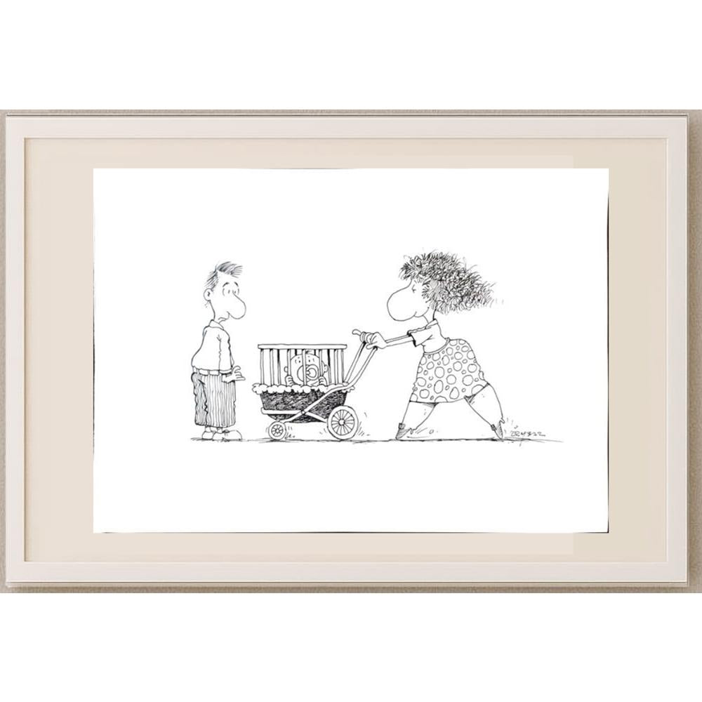 Zeyraz Lombardi 29x21cm Orijinal Karikatür BOD03088