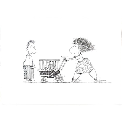 Zeyraz Lombardi 29x21cm Orijinal Karikatür BOD03088