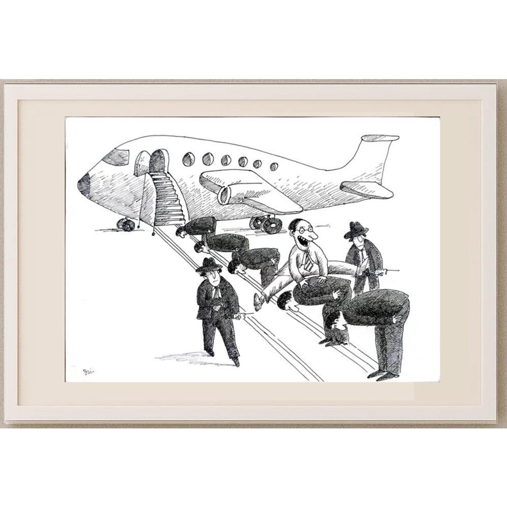Masoud Ziaei Zardkhashosei 29x21cm Orijinal Karikatür BOD03094