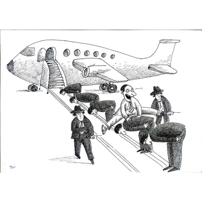 Masoud Ziaei Zardkhashosei 29x21cm Orijinal Karikatür BOD03094