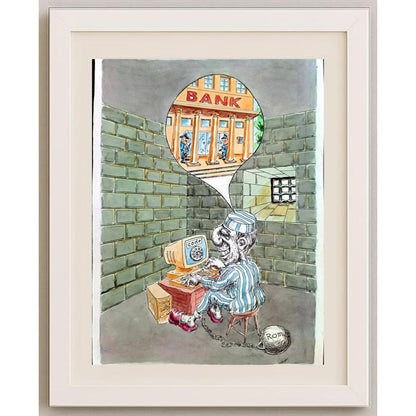 Romanov Vladimir 29x21cm Orijinal Karikatür BOD03096