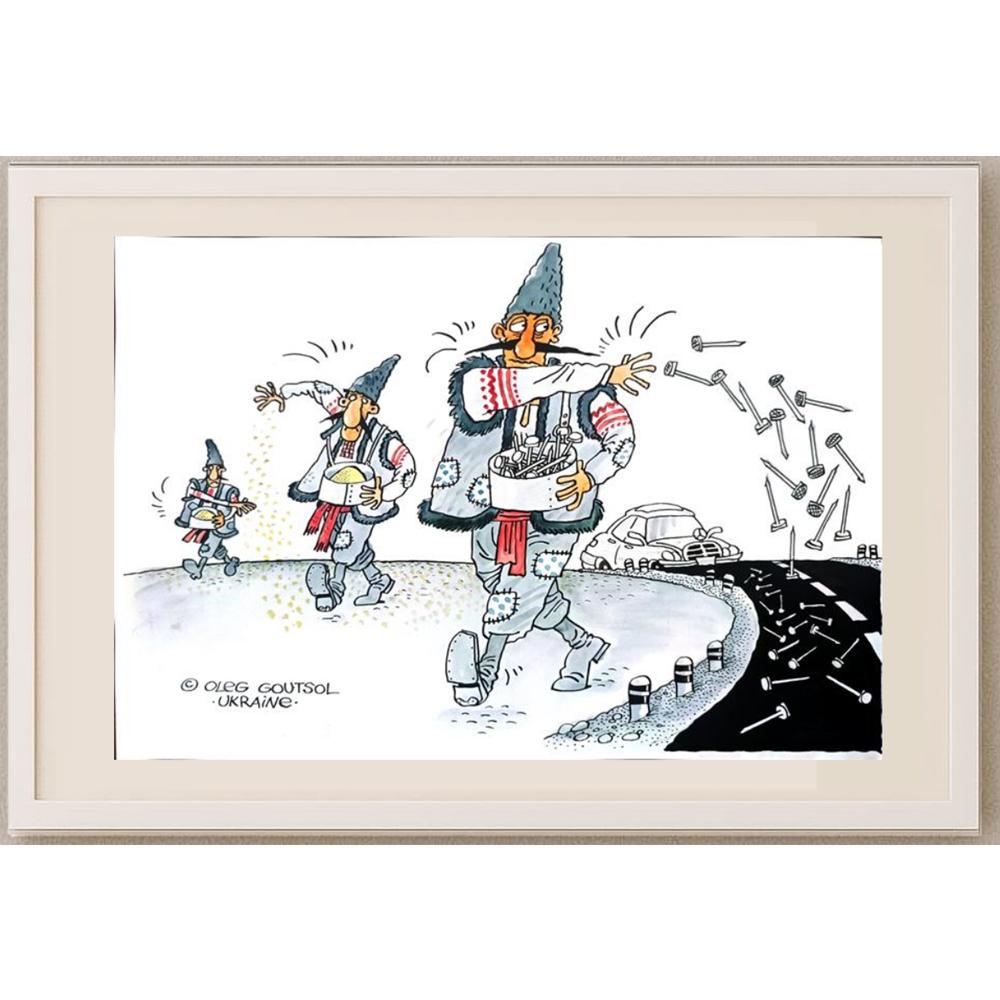 Oleg Goutsol 29x21cm Orijinal Karikatür BOD03106