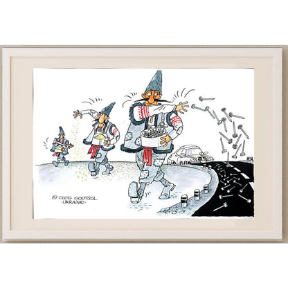 Oleg Goutsol 29x21cm Orijinal Karikatür BOD03106