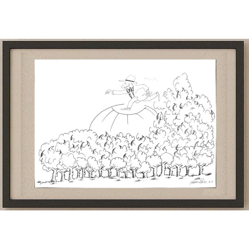 Hasan Efe 29x21cm Orijinal Karikatür BOD03107