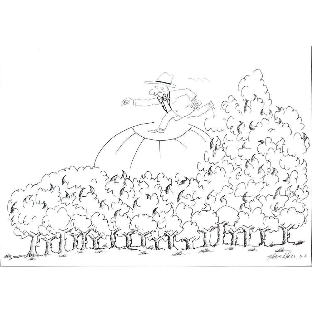Hasan Efe 29x21cm Orijinal Karikatür BOD03107