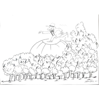 Hasan Efe 29x21cm Orijinal Karikatür BOD03107