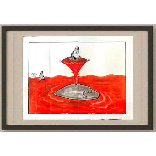 Padala Srinivasulu 46x35cm Orijinal Karikatür BOD03108