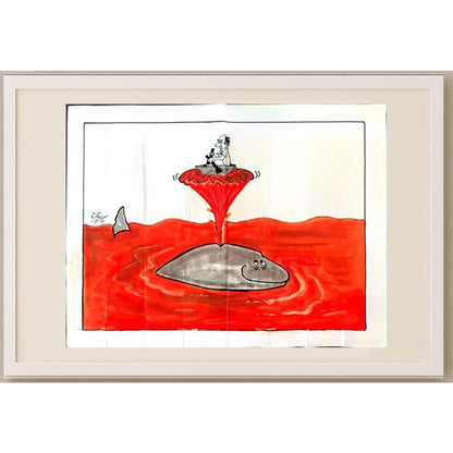 Padala Srinivasulu 46x35cm Orijinal Karikatür BOD03108