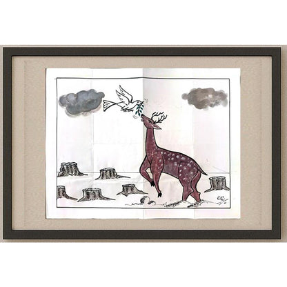 Padala Srinivasulu 46x35cm Orijinal Karikatür BOD03109