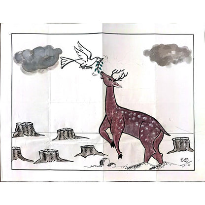 Padala Srinivasulu 46x35cm Orijinal Karikatür BOD03109