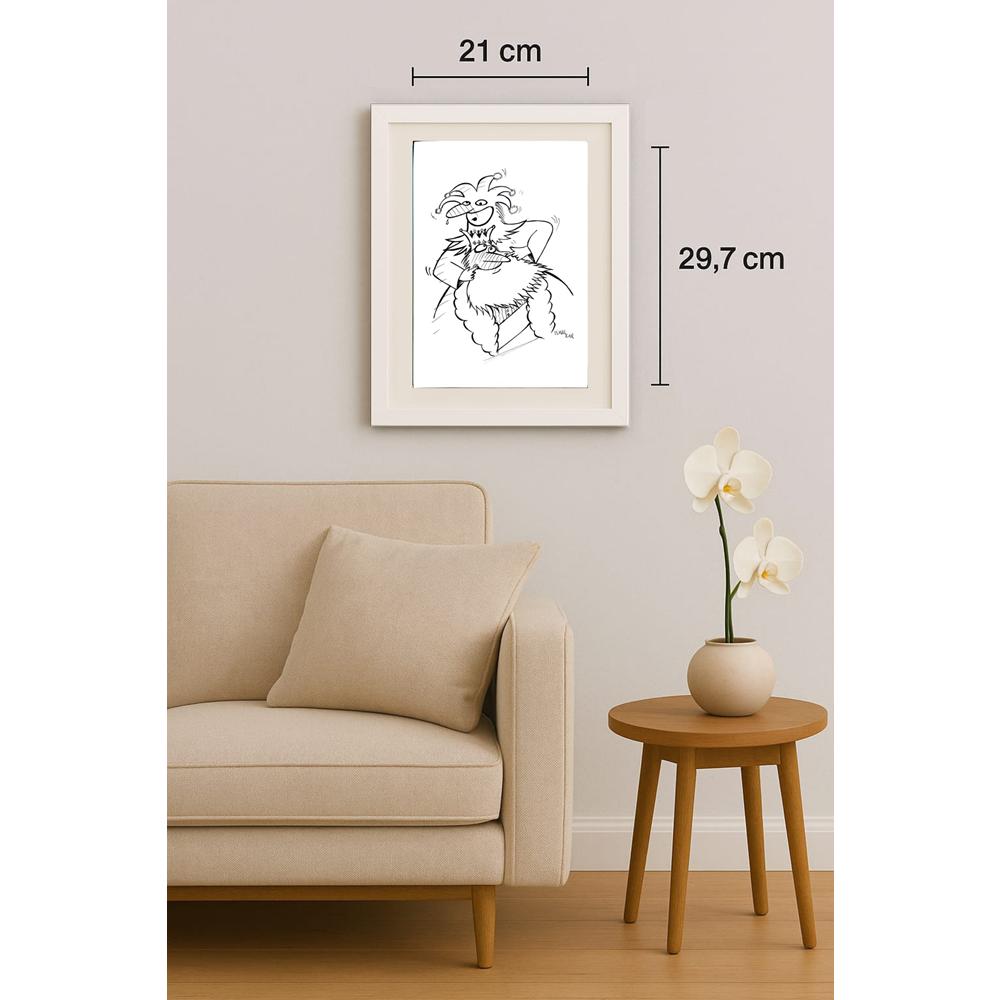 İsmail Kar 29x21cm Orijinal Karikatür BOD03111
