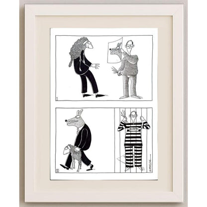 Juli Sanchis Aguado 43x30cm Orijinal Karikatür BOD03115