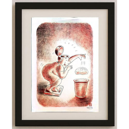 Harumi Imahase 43x30cm Orijinal Karikatür BOD03129