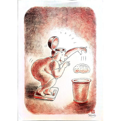 Harumi Imahase 43x30cm Orijinal Karikatür BOD03129