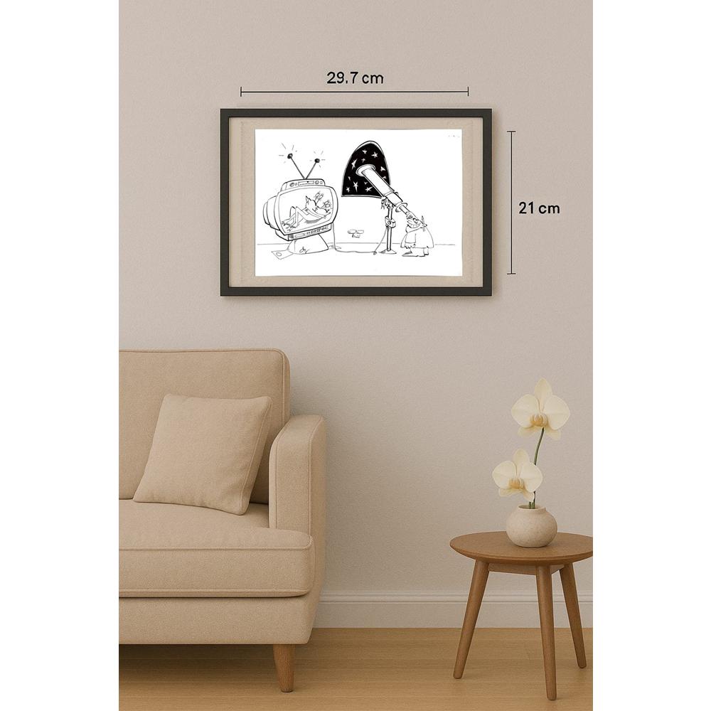 Özgen Özmen 29x21cm Orijinal Karikatür BOD03130