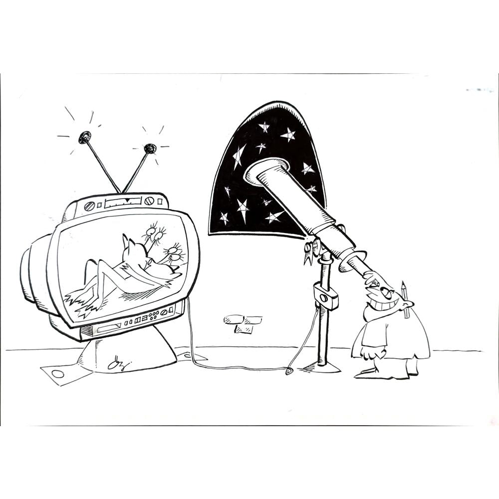 Özgen Özmen 29x21cm Orijinal Karikatür BOD03130