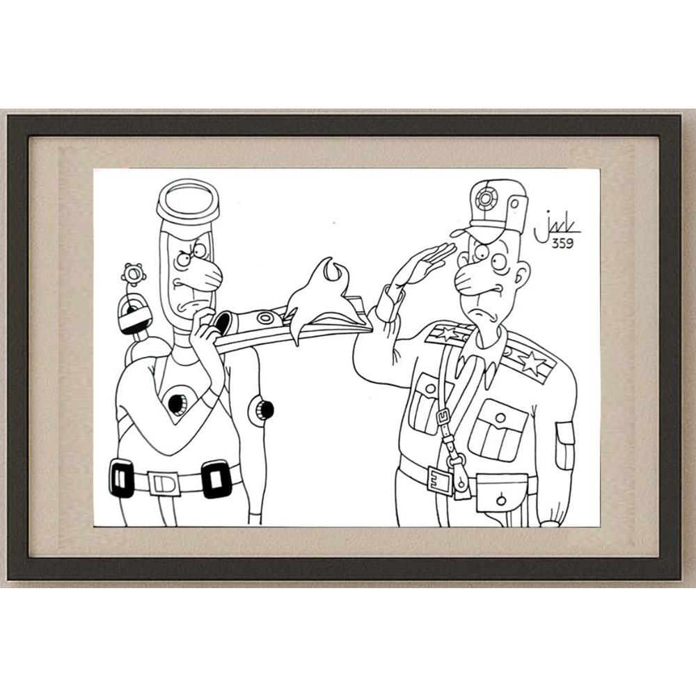 Gennady Chegodayev 29x21cm Orijinal Karikatür BOD03137