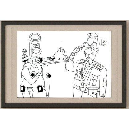 Gennady Chegodayev 29x21cm Orijinal Karikatür BOD03137