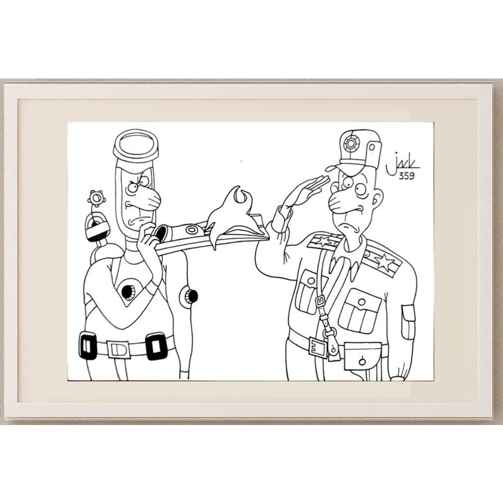 Gennady Chegodayev 29x21cm Orijinal Karikatür BOD03137