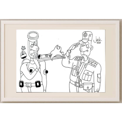 Gennady Chegodayev 29x21cm Orijinal Karikatür BOD03137