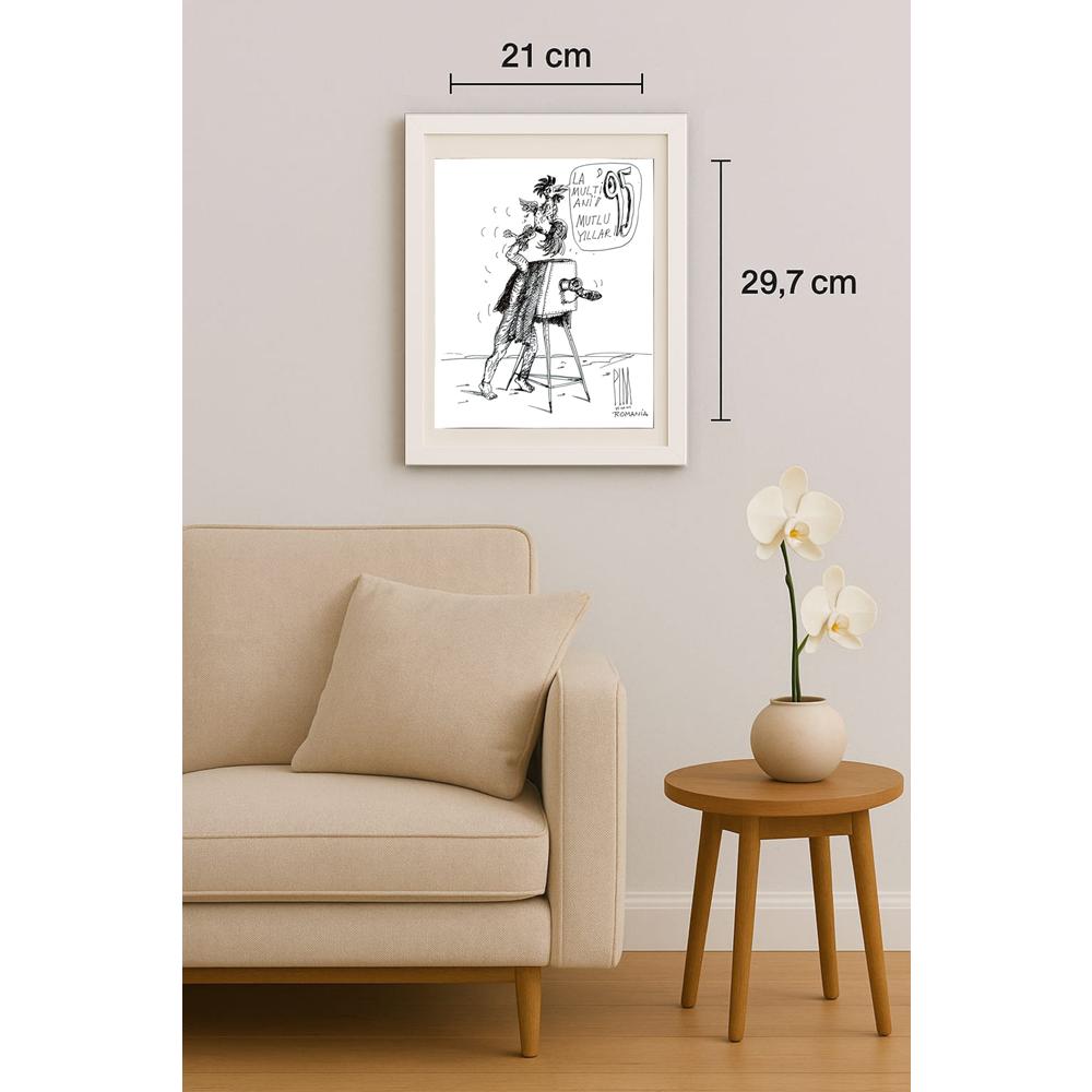 Pim Vimm 29x21cm Orijinal Karikatür BOD03138