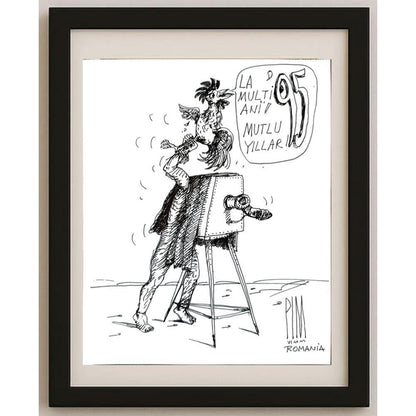 Pim Vimm 29x21cm Orijinal Karikatür BOD03138