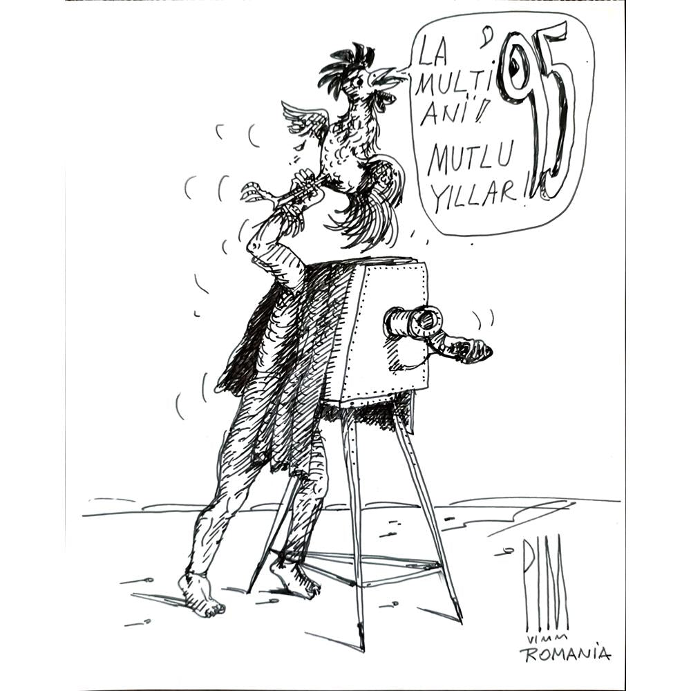 Pim Vimm 29x21cm Orijinal Karikatür BOD03138